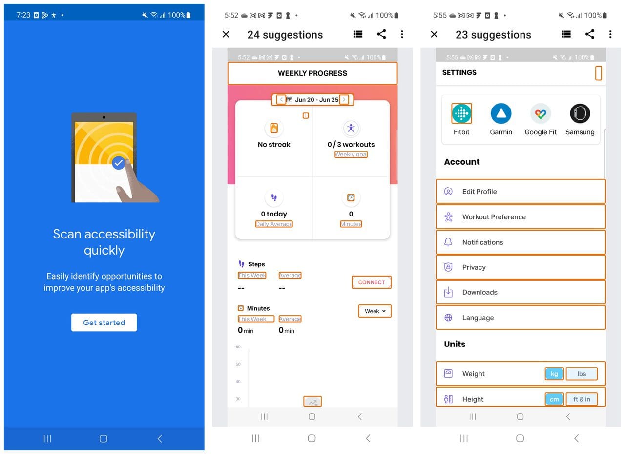 Accessibility Scanner first steps