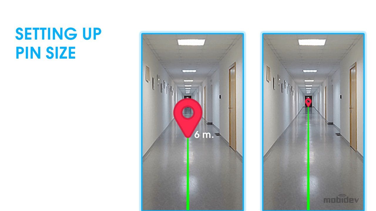 Challenges rendering route in AR indoor navigation