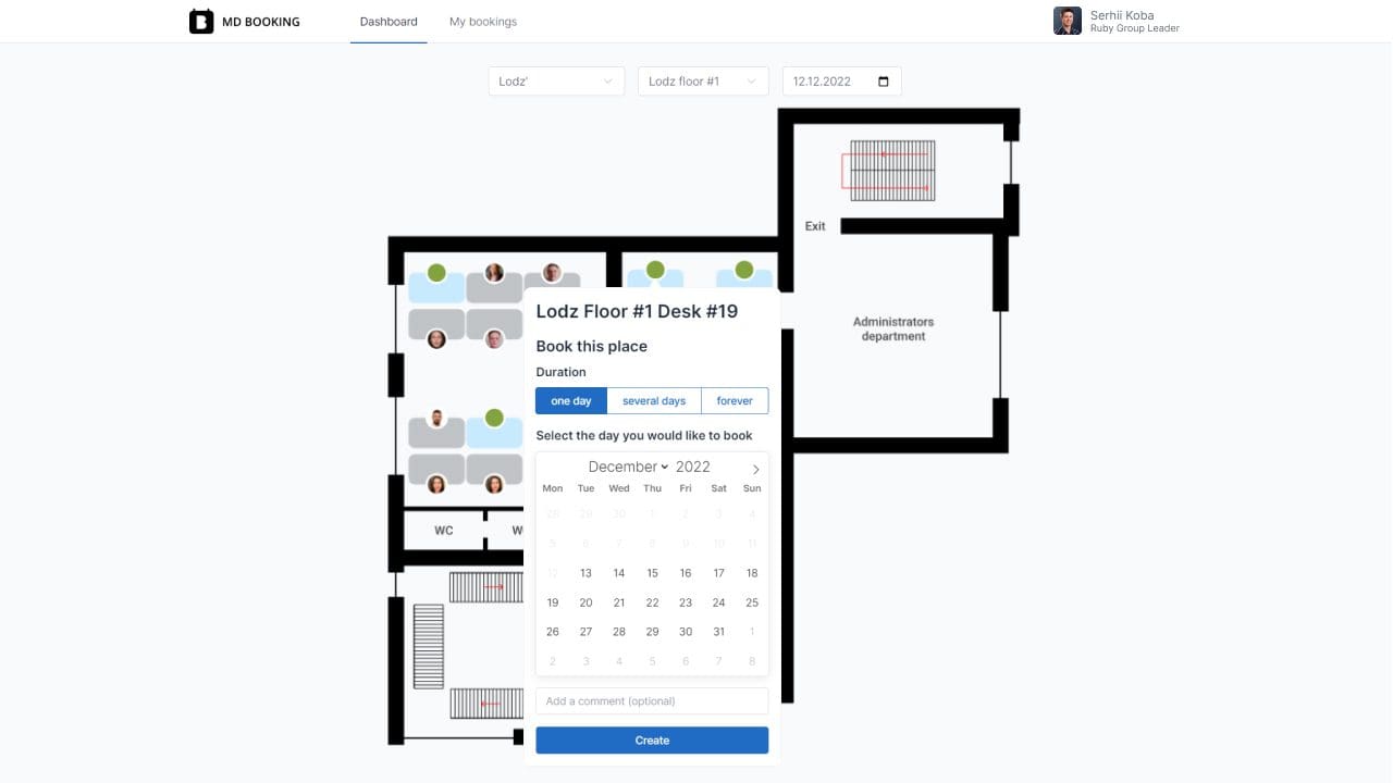 Ruby-based Office Space Booking Application case study