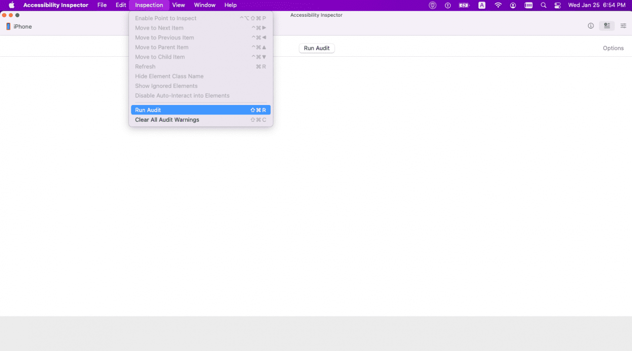 How to use the Audit feature in Accessibility Inspector
